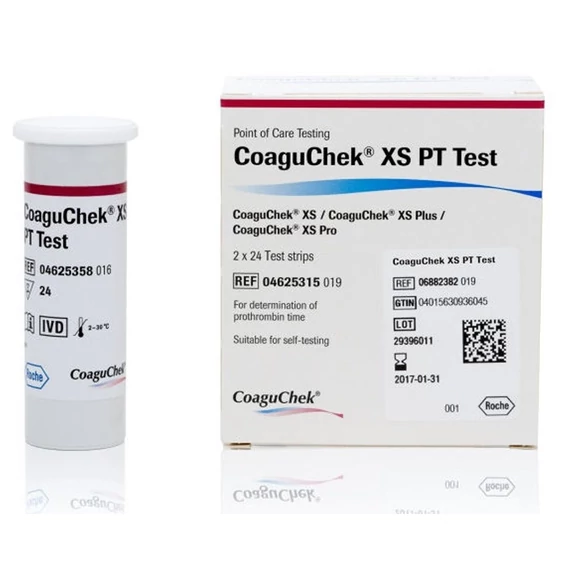 CoaguChek XS PT tesztcsík, 2×24 db